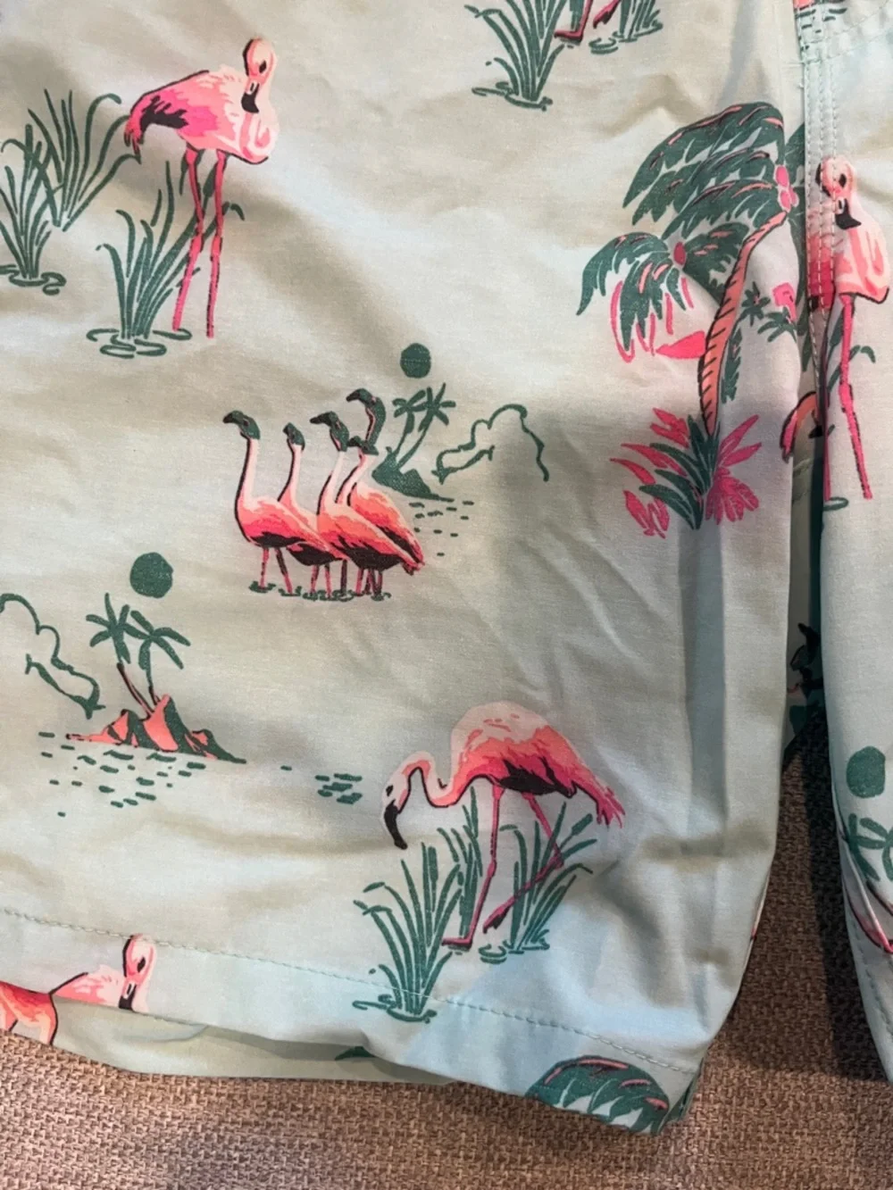 Men's Light Blue Flamingo Print Swim Shorts ripcurl Boca volley